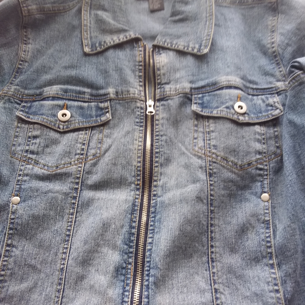 Just Blu Zipup Blue Jean Jacket